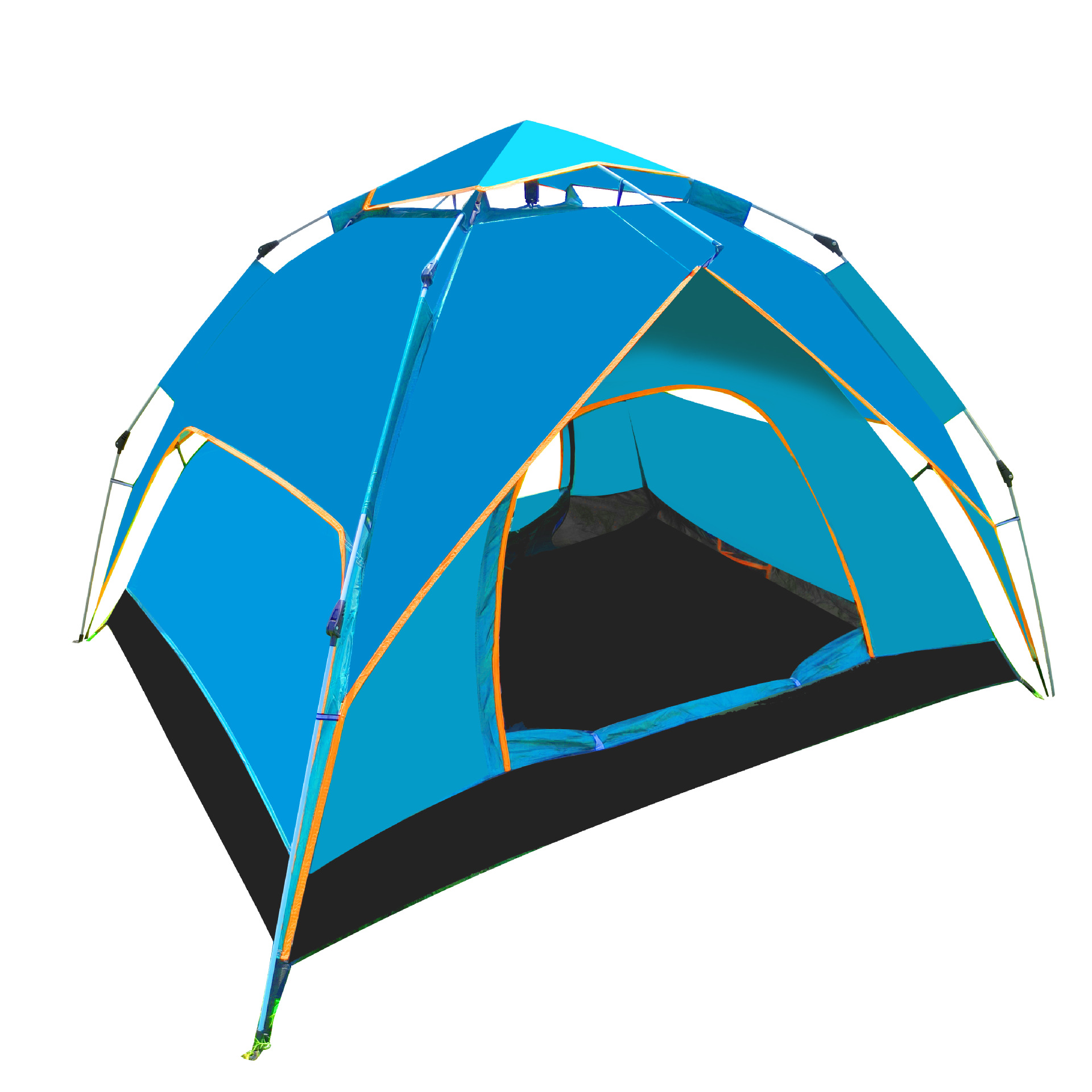 Outdoor one-piece consignment, automatic installation, double-layer folding camping windproof TENT in stock, wholesale and retail Specification image