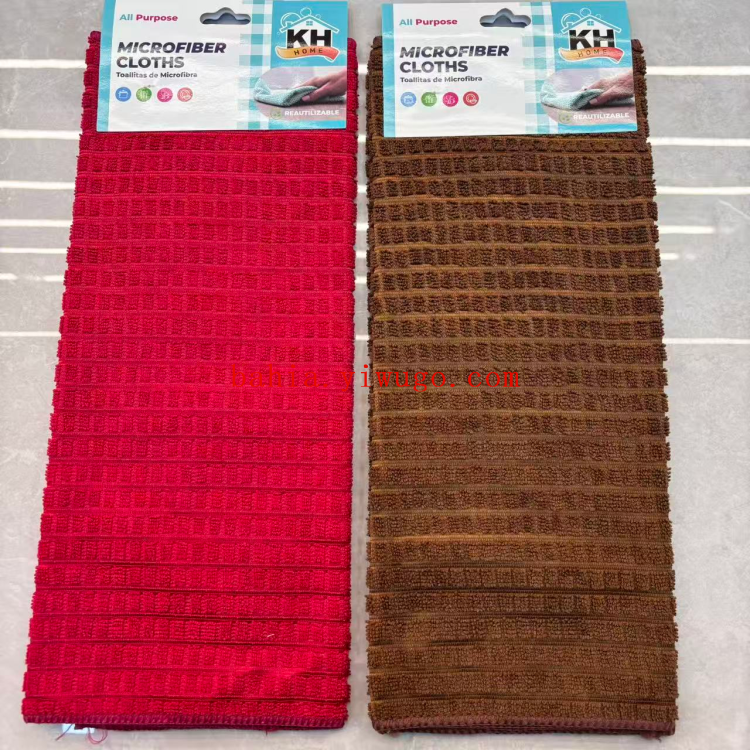 Plain small field checkered cloth, 40*40cm, cleaning towel, dishwashing towel, stain-removing and dust-removing wiping towel Specification image