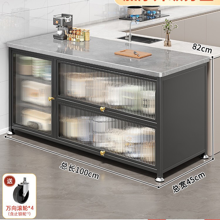 Casa armario de almacenamiento de la cocina en el suelo comedor armario lateral multifuncional ahorro de espacio cajón tipo anti-polvo gabinete de almacenamiento