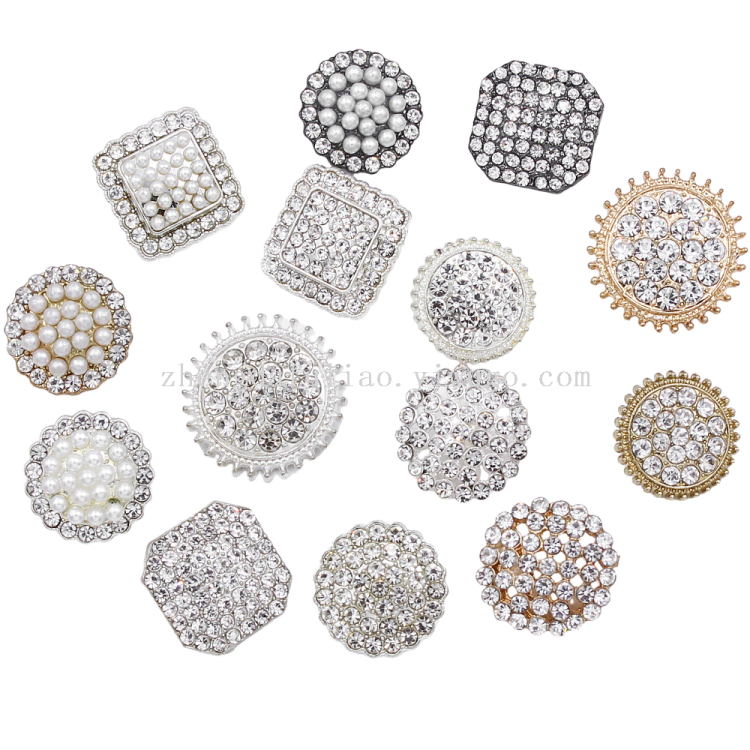 金属精致纽扣珍珠水钻扣小香风小众女衬衣大衣外套服装辅料手缝扣产品图