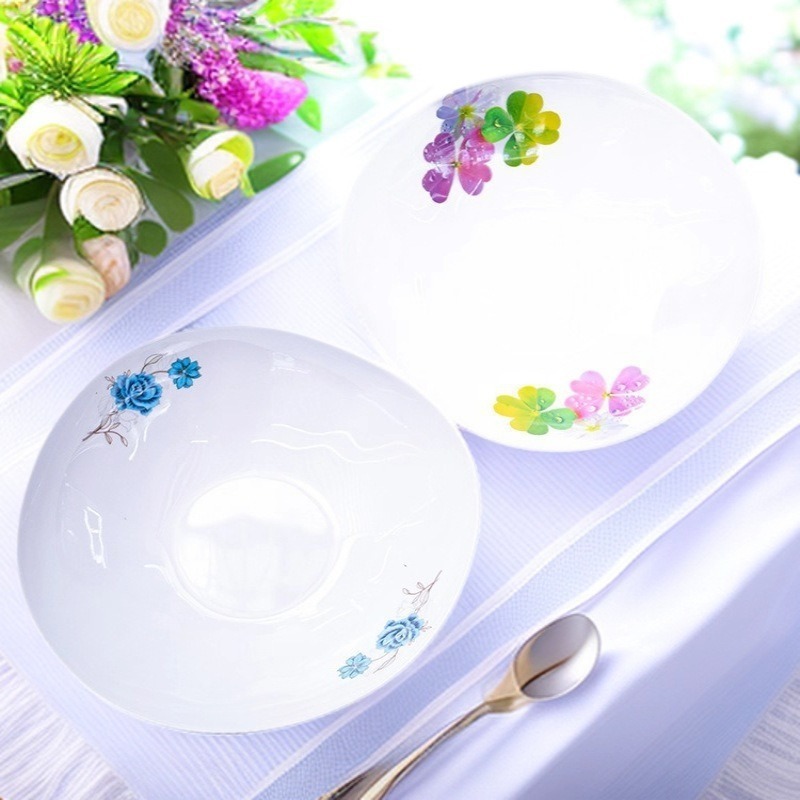 Melamine tableware factory Melamine tableware round plates, high appearance level, decal plastic plates, durable Western dining plates, plates g Specification image