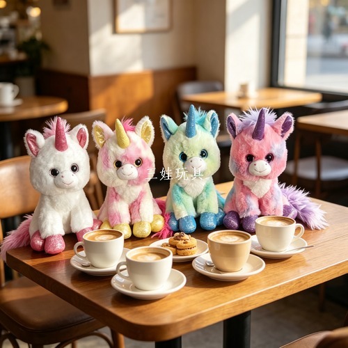 Cross-border colorful unicorn dolls accompany and confess your love. Rainbow Pony plush toy dolls Application Scenario