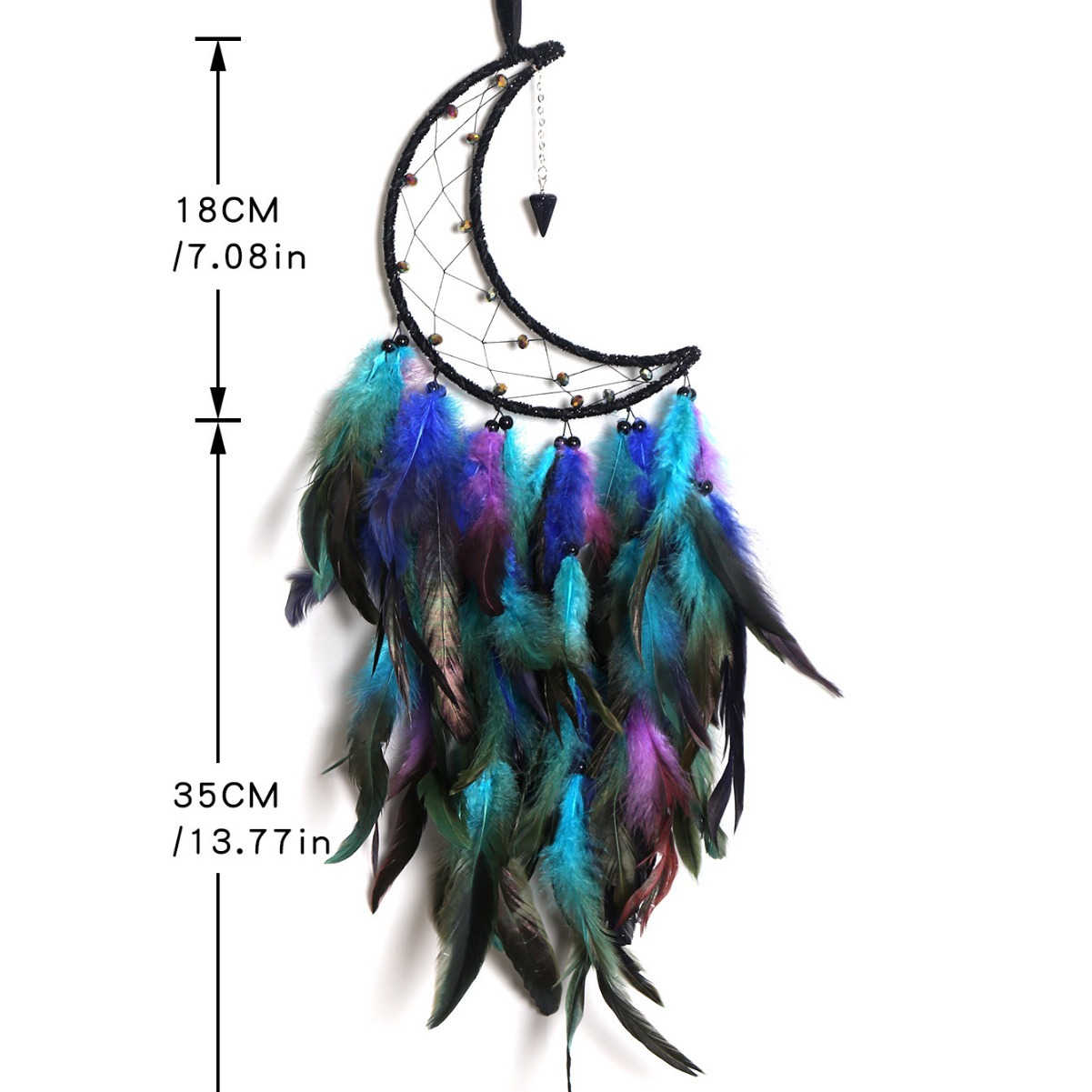Factory direct sales of starry sky crescent pendants, home dreamcatcher, wall decorations, wall hangings, wall decorations, room wall decorations, dreamcatcher Specification image