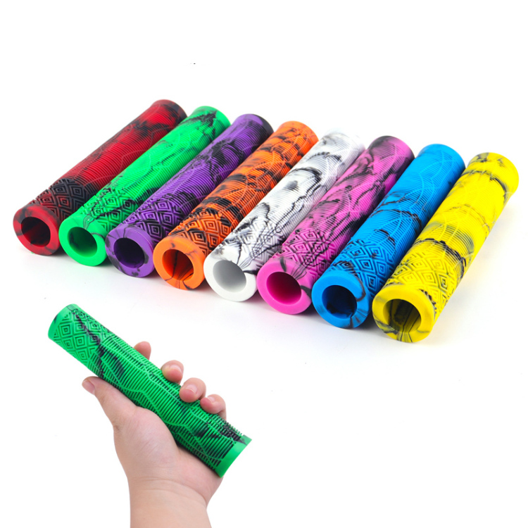 058H橡胶把套双色橡胶把套自行车把套单车把握双通把套握把