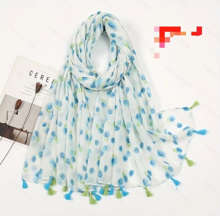 New cross-border export printed long scarf e-commerce live-streaming scarf wholesale supply chain supply