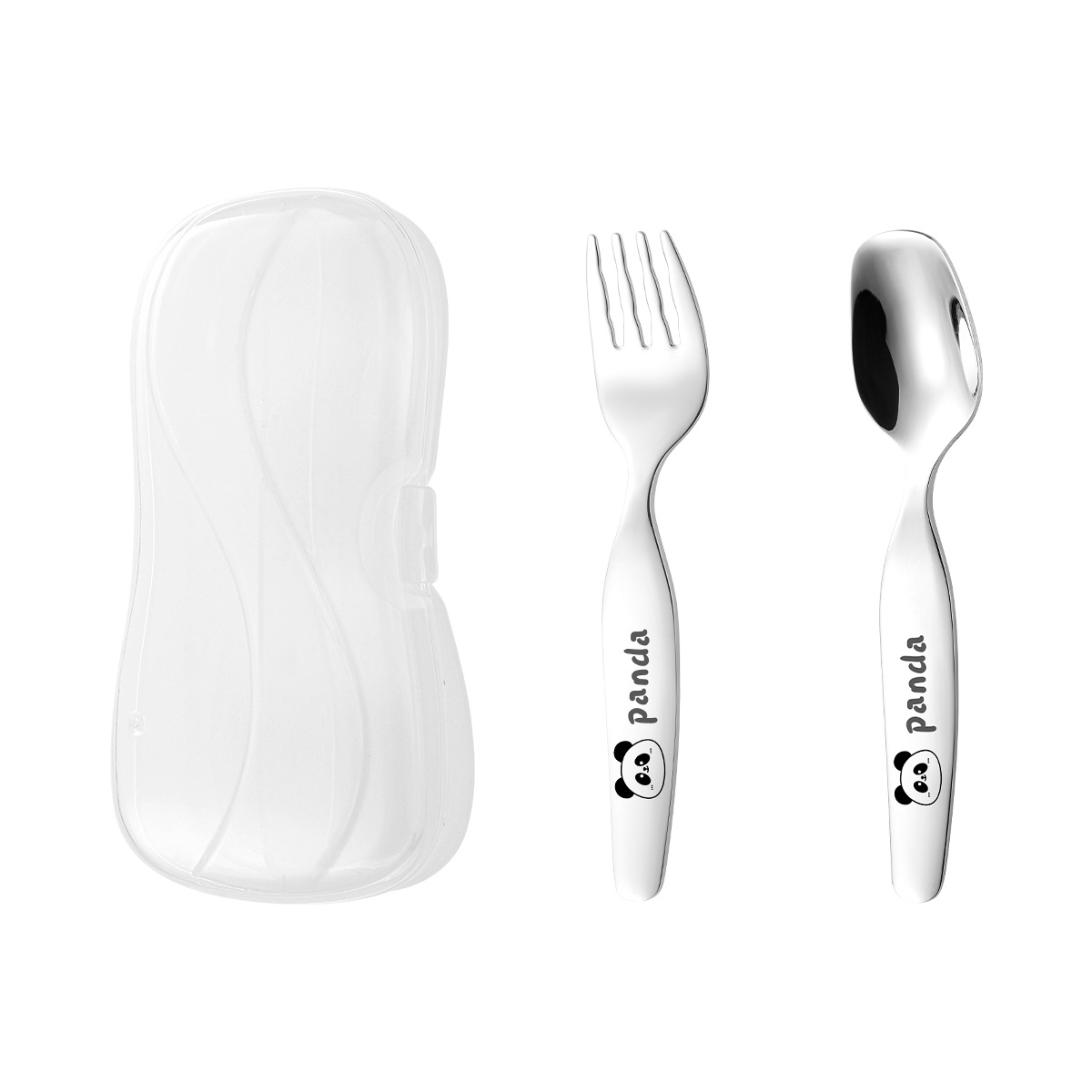 Children's spoons, 316 stainless steel spoon and fork set, cartoon animal soup spoon, mini spoon, cute and fun children's tableware Application Scenario
