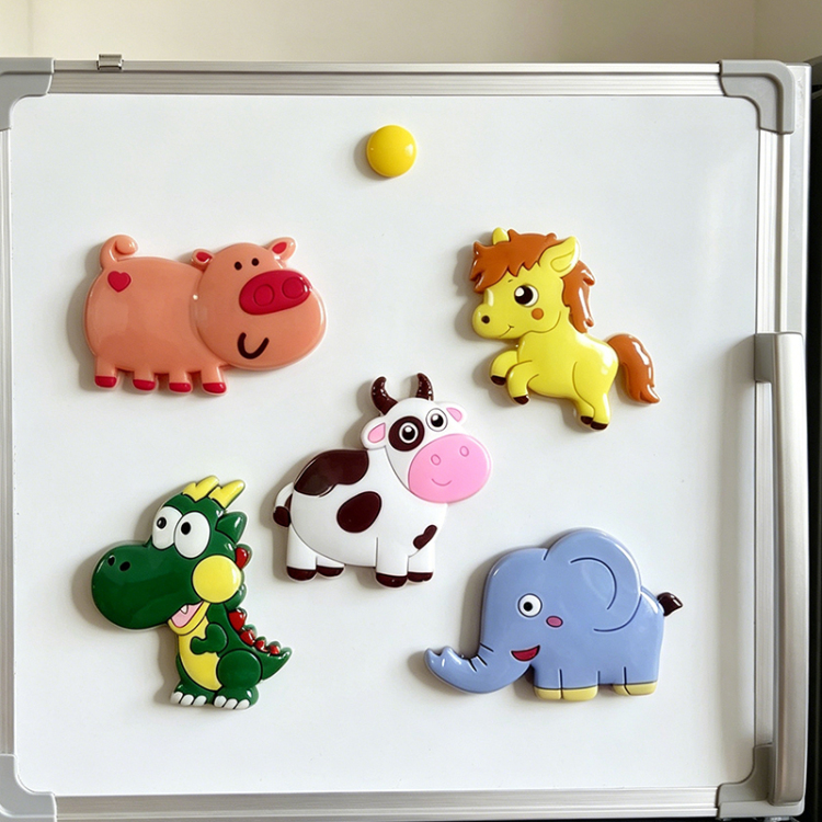 Customized personalized 3D cartoon animal magnetic fridge magnets made of PVC soft rubber Specification image
