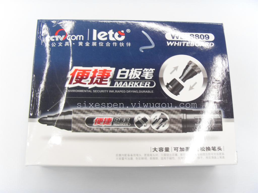 Extra-large capacity whiteboard pen with ink refilling and interchangeable pen tips details Picture