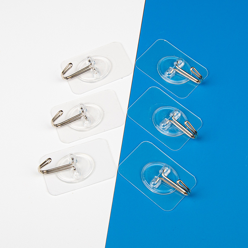 Modern minimalist style, multiple sets of transparent hooks, single adhesive hooks, no trace, no need for drilling, transparent hooks wholesale