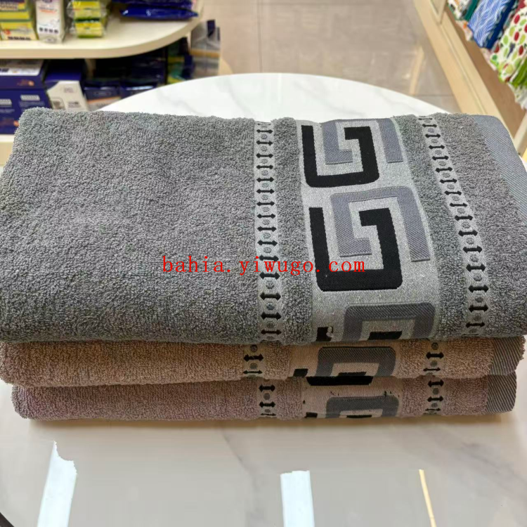 bahia Large-sized embroidered cotton bath towel 90*170cm Household absorbent wrap towel Hotel bath towel bath towel details Picture