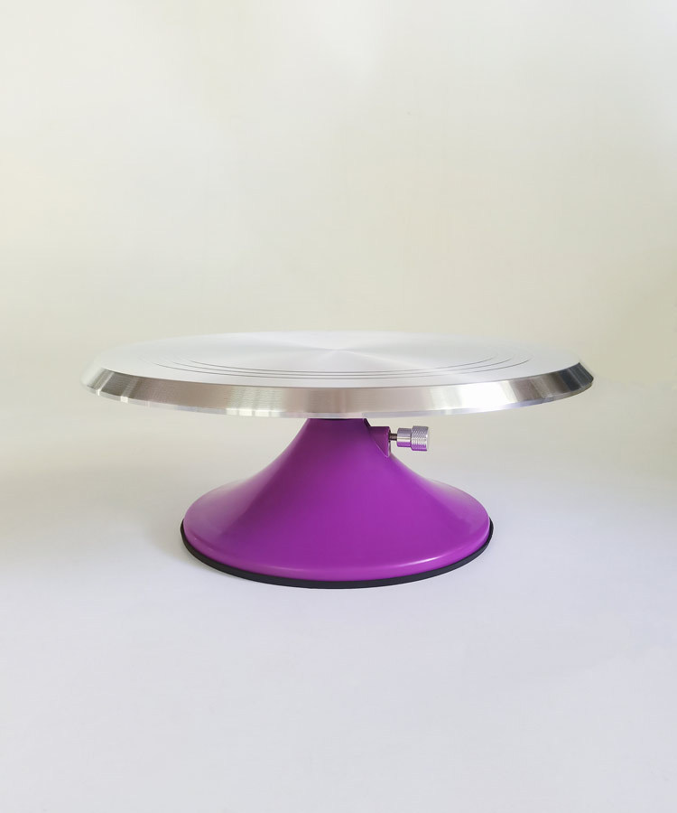 [厂家直销]12寸塑料底座铝合金面蛋糕转台 烘焙工具 裱花台[Y款]产品图