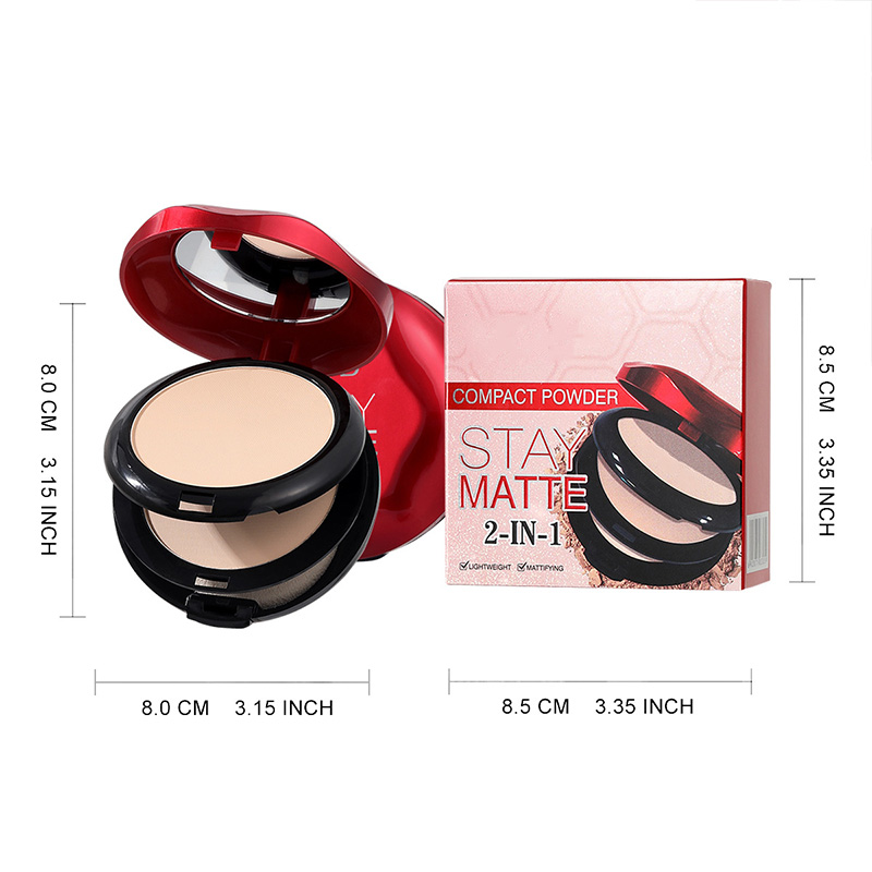 This dual-effect long-lasting mineral setting powder foundation provides concealer and oil control Application Scenario