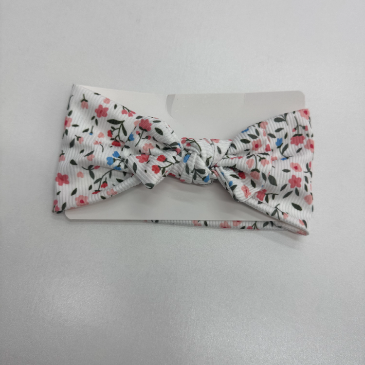 跨境欧美发饰儿童头带提花尼龙柔软婴儿发带双层蝴蝶结宝宝护囟门细节图