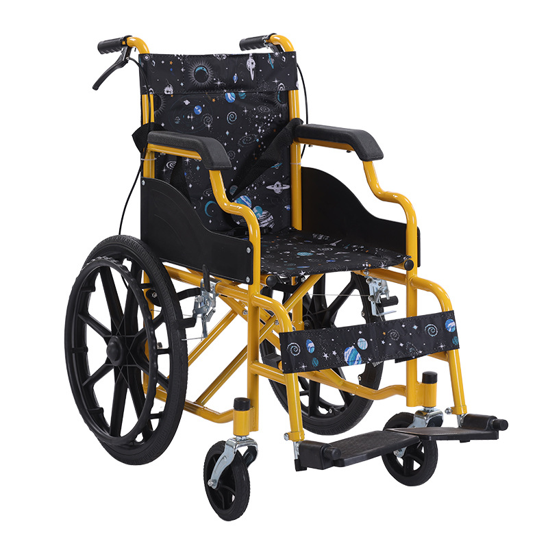 Children's wheelchairs, folding lightweight solid wheel trolleys, portable travel vehicles for children's home use Application Scenario