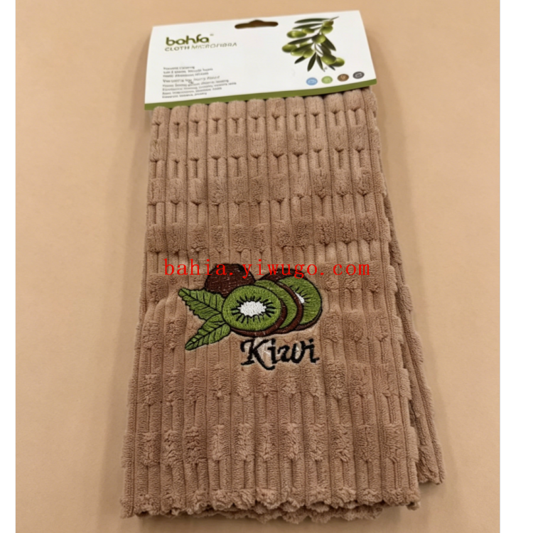 Coffee series Waffle embroidery towel high water absorption kitchen cleaning cloth Specification image