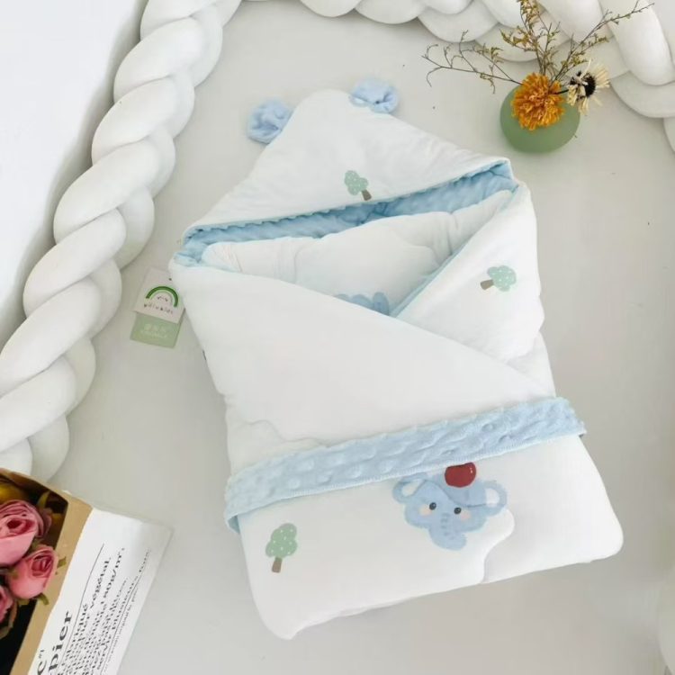婴儿豆豆包被儿新生儿产房宝宝襁褓清仓新生儿包被婴儿包被春秋款产品图