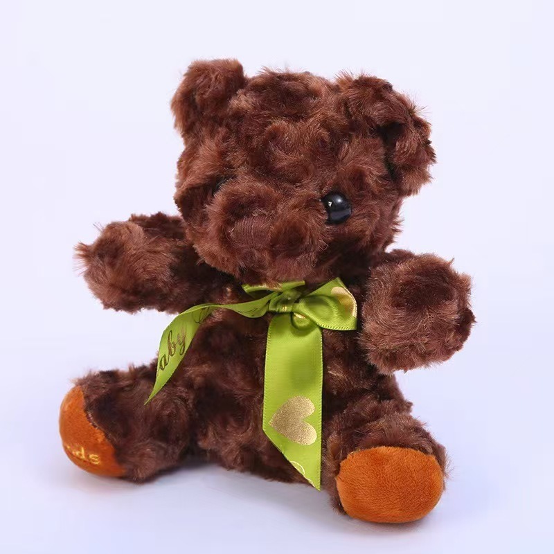 8-inch cross-border ribbon teddy bear plush toy sitting style Teddy bear doll, cute and adorable gift details Picture