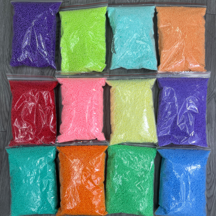 Lazy sofa filling, comfortable throw pillows filled with dense and colorful foam particles, children's early education DIY, eco-friendly polystyrene