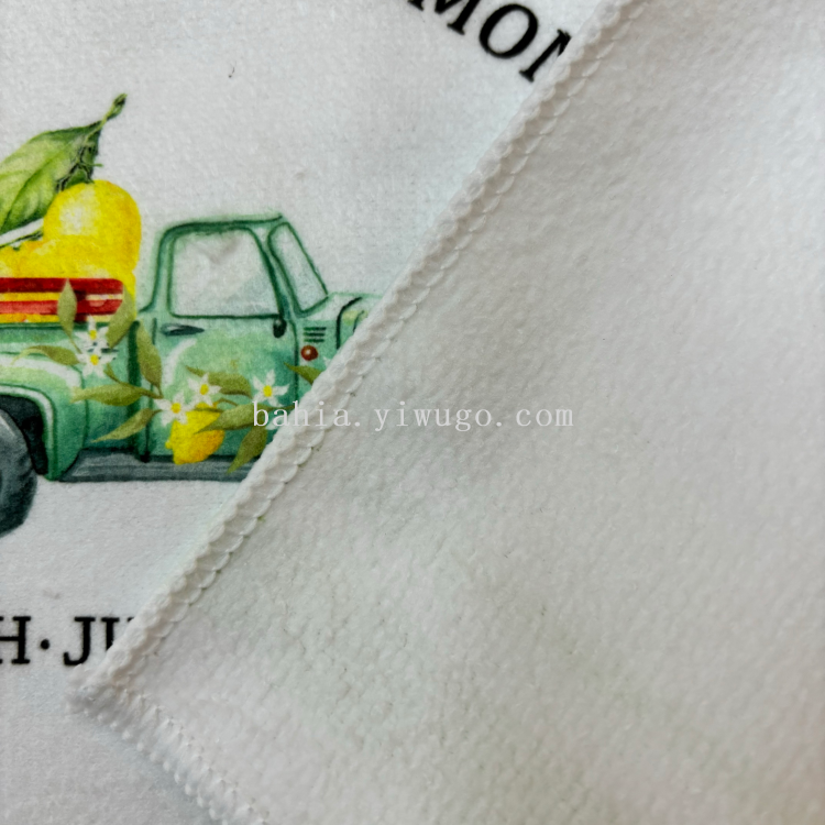Bahia Fresh lemon printed tea towel, 40*60cm soft cloth, guest bedroom tea room cleaning towel details Picture