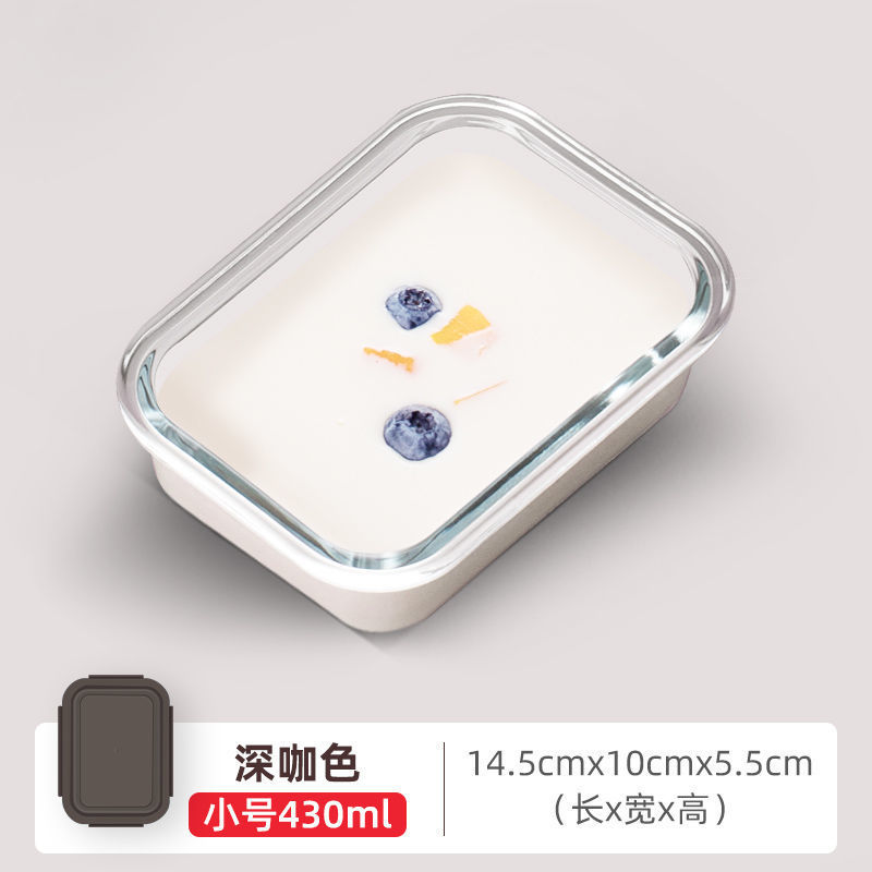 Microwave-safe glass lunch box, heat-resistant lunch box, bowl with lid, sealed box with rice, glass bowl Application Scenario