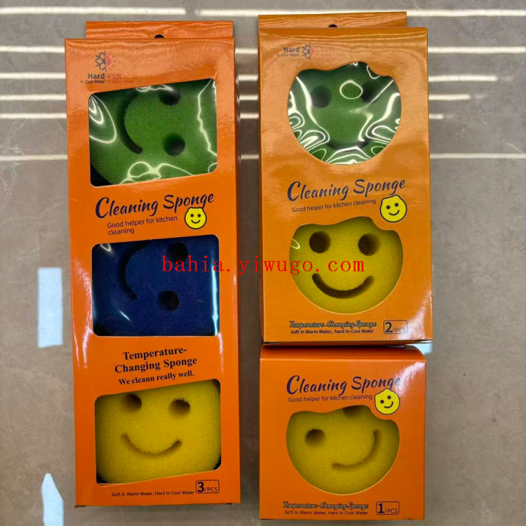 卡通创意魔力擦笑脸洗碗海绵擦仿丝瓜络洗碗擦厨房家务清洁海绵擦