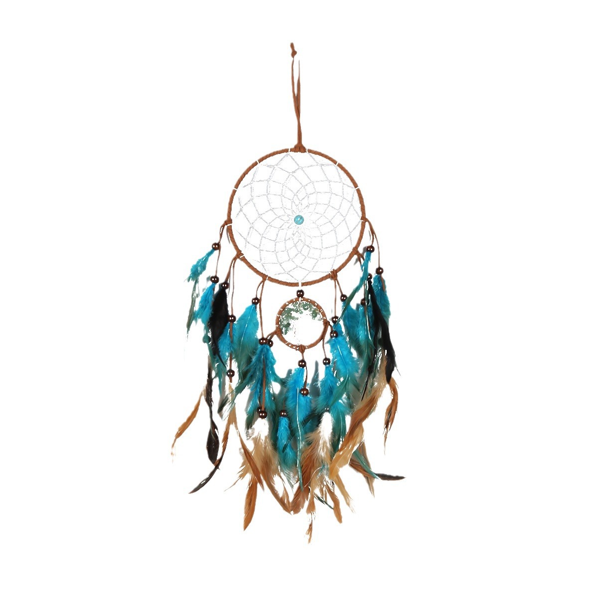 Retro-style dreamcatcher pendants, natural crushed stone life tree dreamcatcher ornaments, room decoration dreamcatcher wholesale Application Scenario