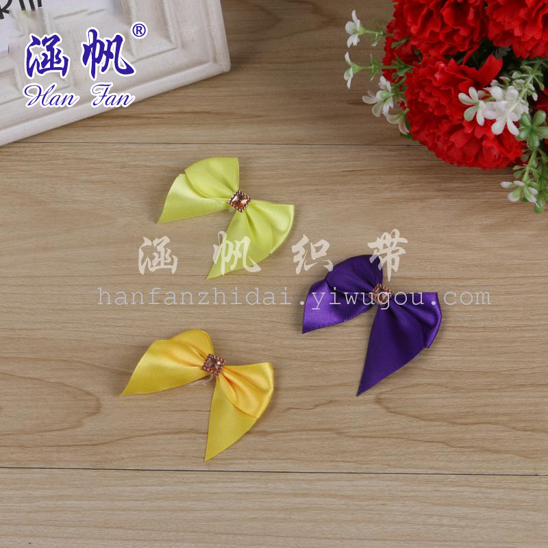Factory direct sales of wound bows, sticky diamond hair clips, headwear, decorative clothing accessories, ribbon bows. Custom orders based on samples Specification image