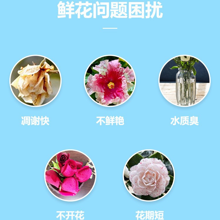 Flower Longevity Fresh Flower Preservative Nutrient Liquid, household no-cut 300 small bags, flower shop fresh-cut flowers, extending the flowering period and awakening the flowers