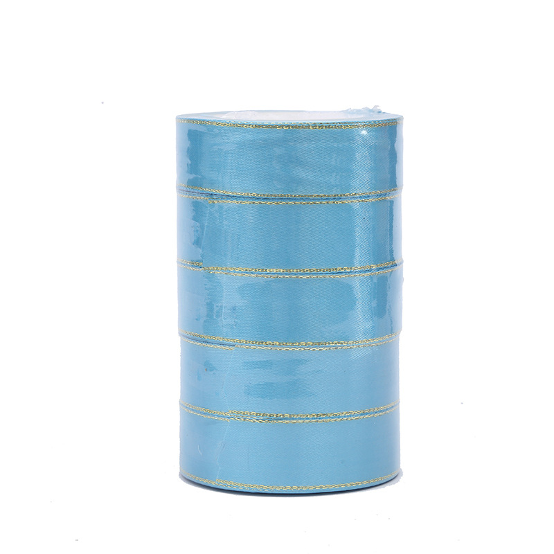 Multi-specification gold-edge polyester ribbons, cake box ribbons, gift flower packaging straps, diy decorative webbing ribbons, satin ribbons Application Scenario