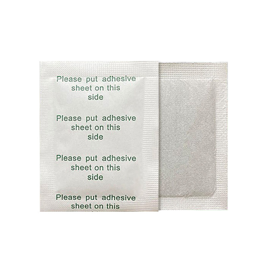 Foreign trade foot patches Ginger mugwort English foot patches Mugwort patches Green Tea English gold foil foot patches Specification drawing