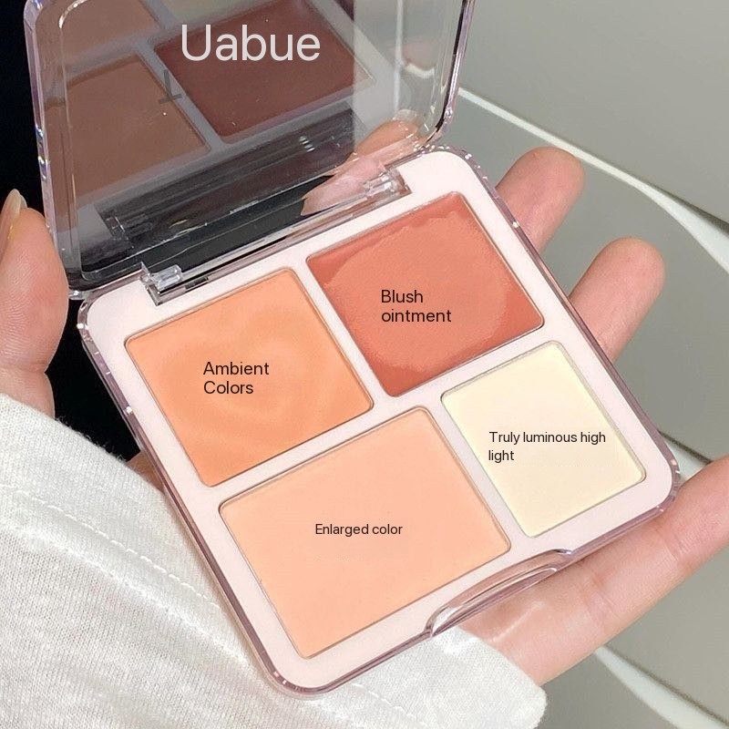 High-quality waterproof multi-purpose blush highlighter palette, natural contour cream, high color rendering, soft and long-lasting Specification image