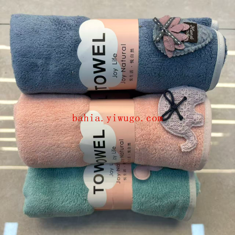 35*75cm plain embroidered towel with various cartoon items, soft and comfortable face towel Application Scenario