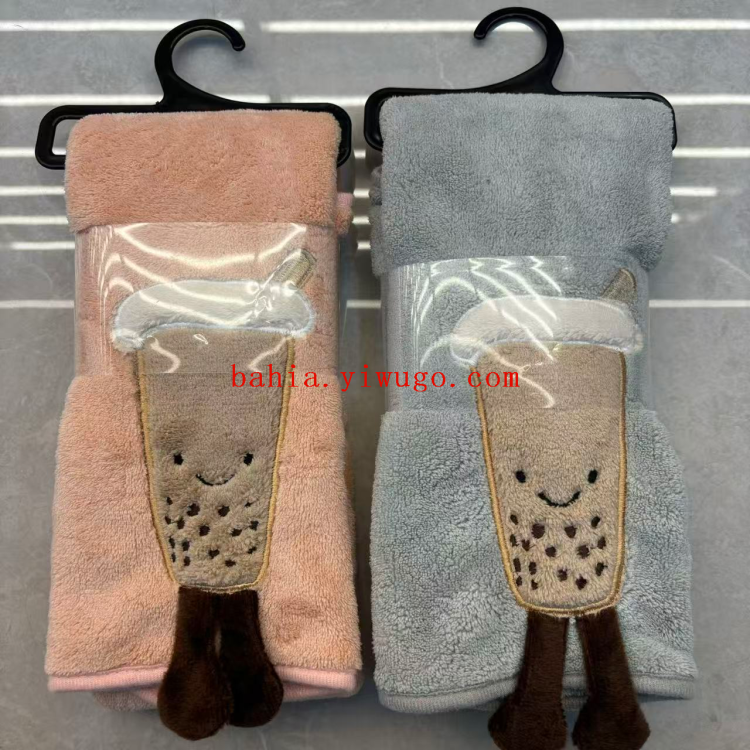 Cartoon plush dry hair towels, children's household towels, bath towels, hand towels, thickened soft absorbent souvenirs Specification image
