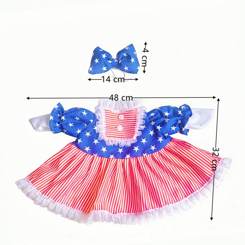 2026 New Cross-border Independence Day Porch Goose Dress Set 23-inch Large White Goose Festival Decoration 75g