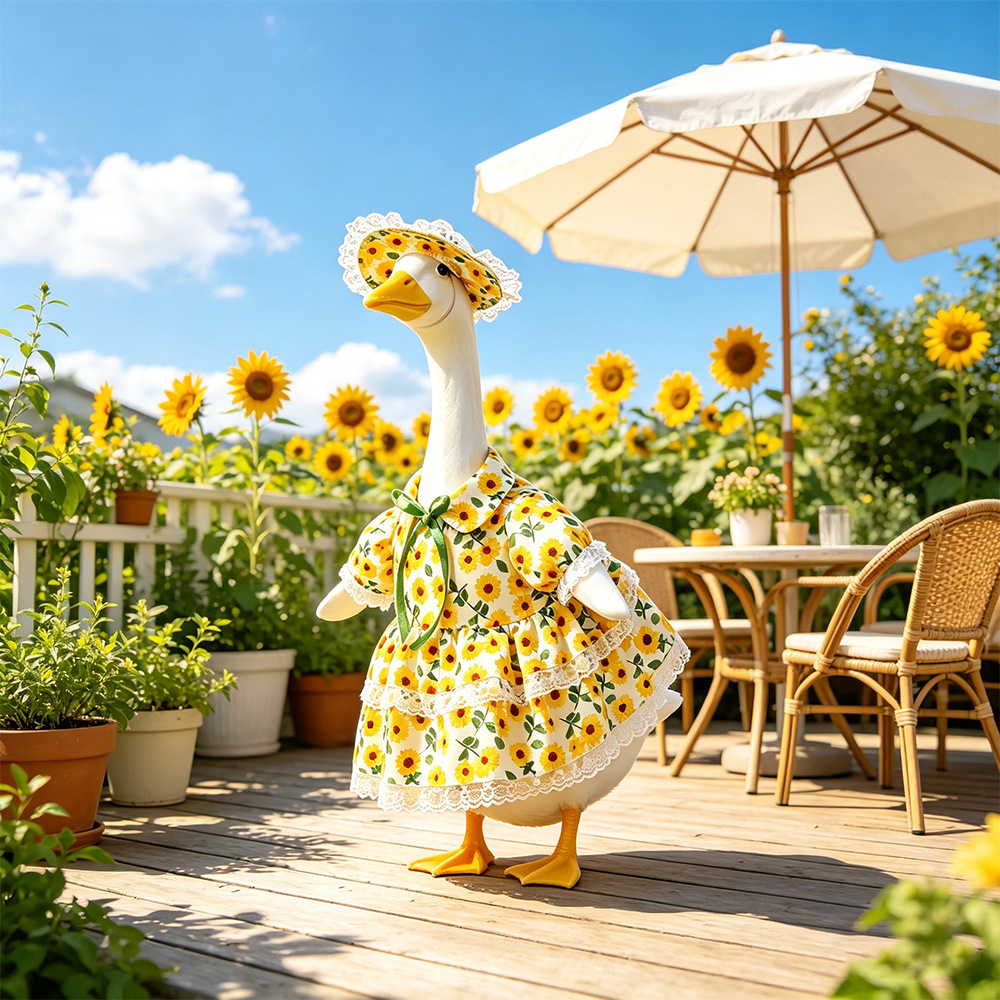 Wholesale of 6-inch and 23-inch clothing and hats for cross-border new styles of porches, geese, and sunflowers in 2026