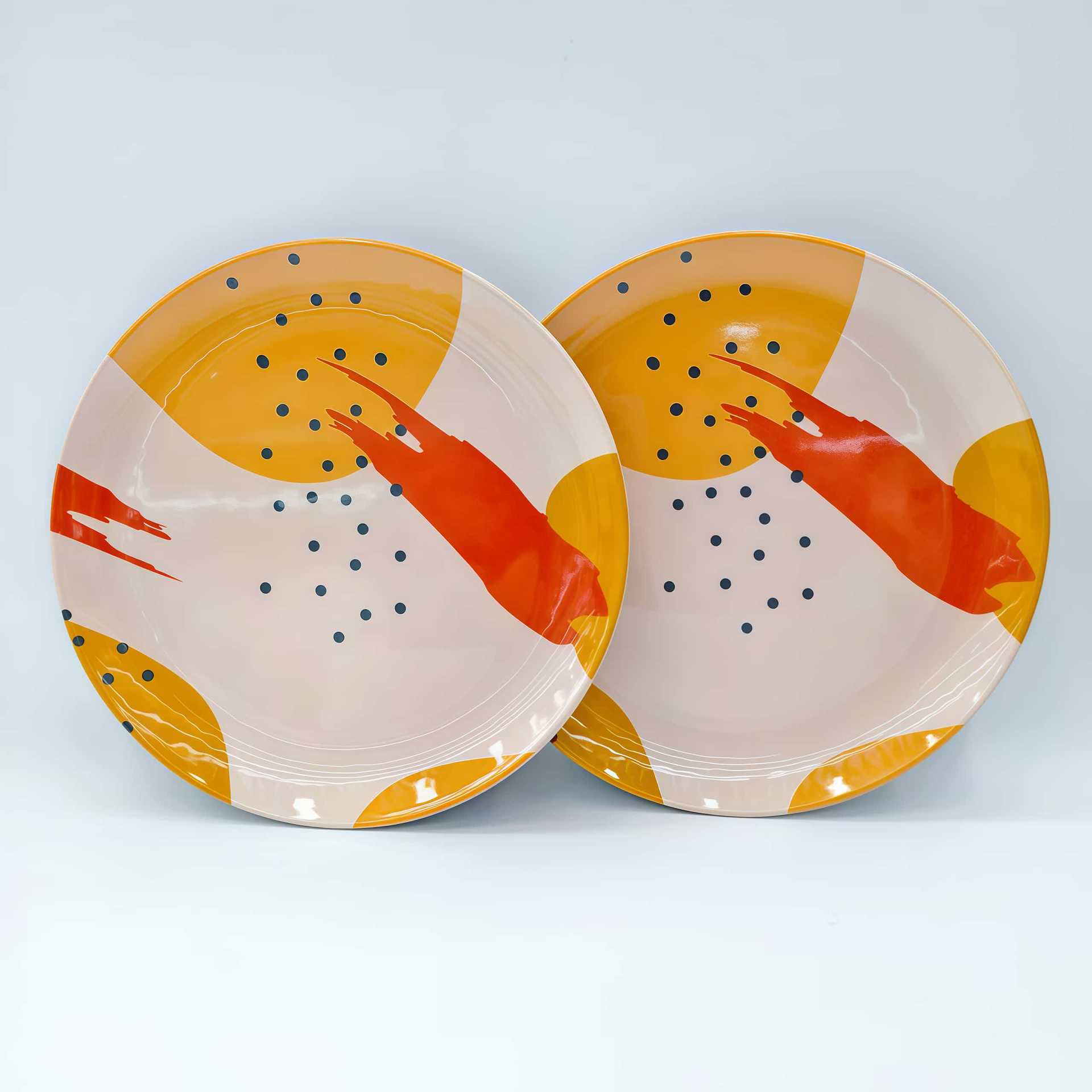 Factory direct sale of A5 food-grade dinner plates, heat-insulating and shock-resistant melamine tableware sets for export clearance details Picture