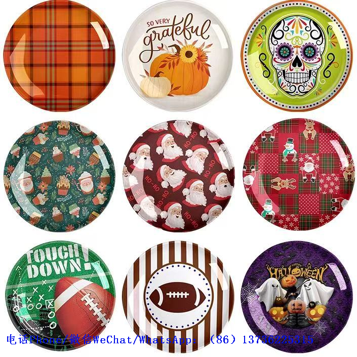 节日主题水晶树香薰盘子 木质香氛装饰摆件