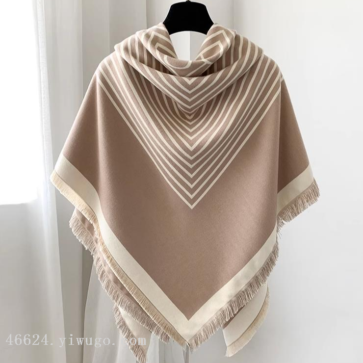 Cross-border scarf wholesale e-commerce star style square scarf shawl with fine stripes Item Picture