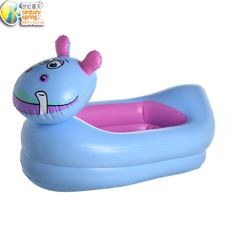 When traveling, bring children's cartoon bathtubs, folding inflatable bathtubs, cartoon animals and foldable baby bathtubs Item Picture