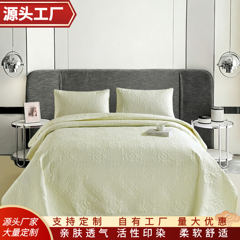外贸出口超声波水洗纯色被绗缝空调床盖夏凉被单双人夏被非常柔软