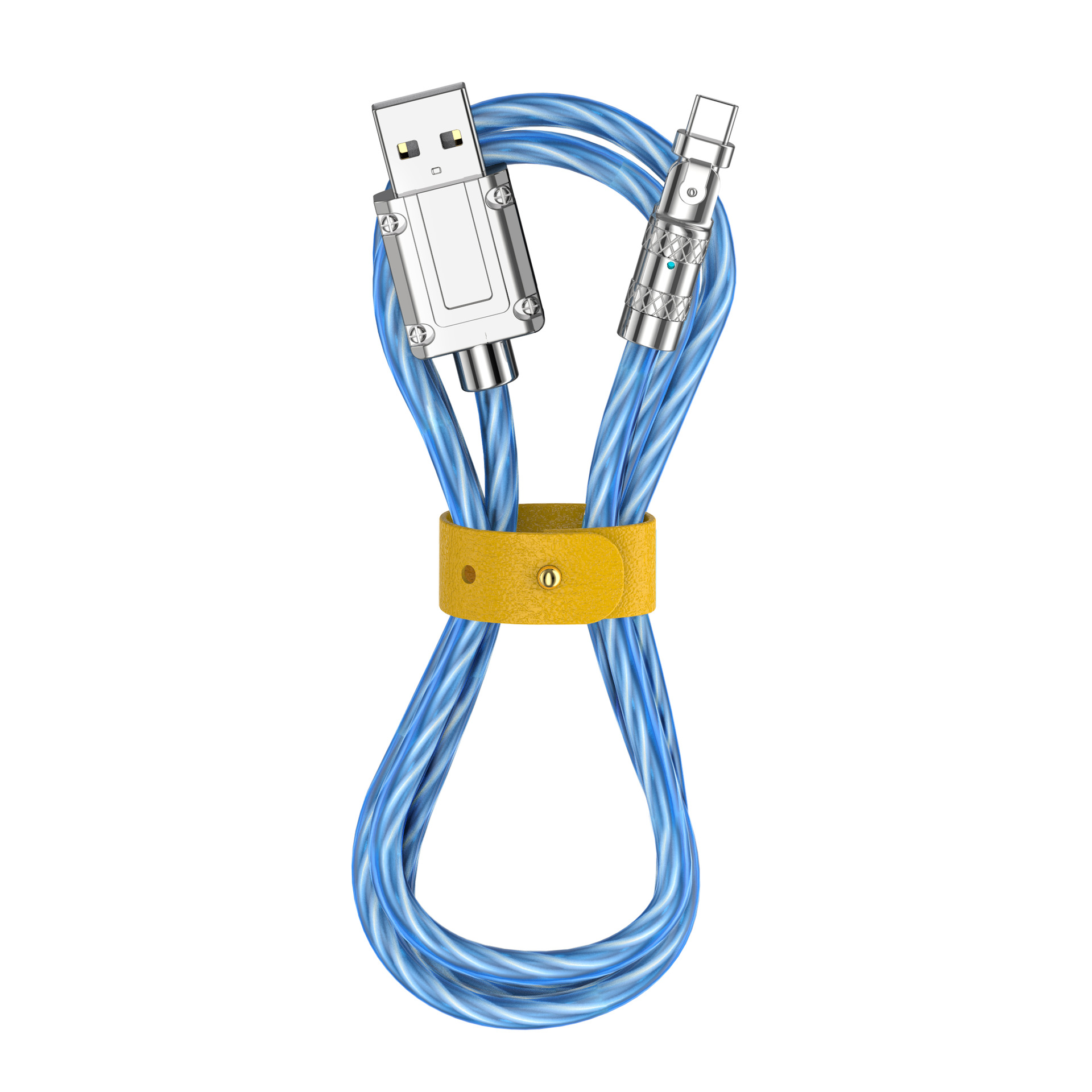 180-degree rotatable Lustrous case data cable, seven-color Lustrous data cable direct sales from the manufacturer, hot-selling model Application Scenario