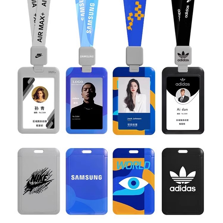 The employee ID card holder has a high-end feel. The employee ID card, name tag, easy-pull TAB, name tag, lanyard, factory name holder, name tag, and employee ID card details Picture