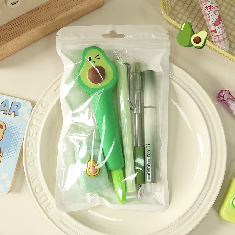 小学生牛油果绿色大容量简约高颜值ins风文具用品实用套装伴手礼