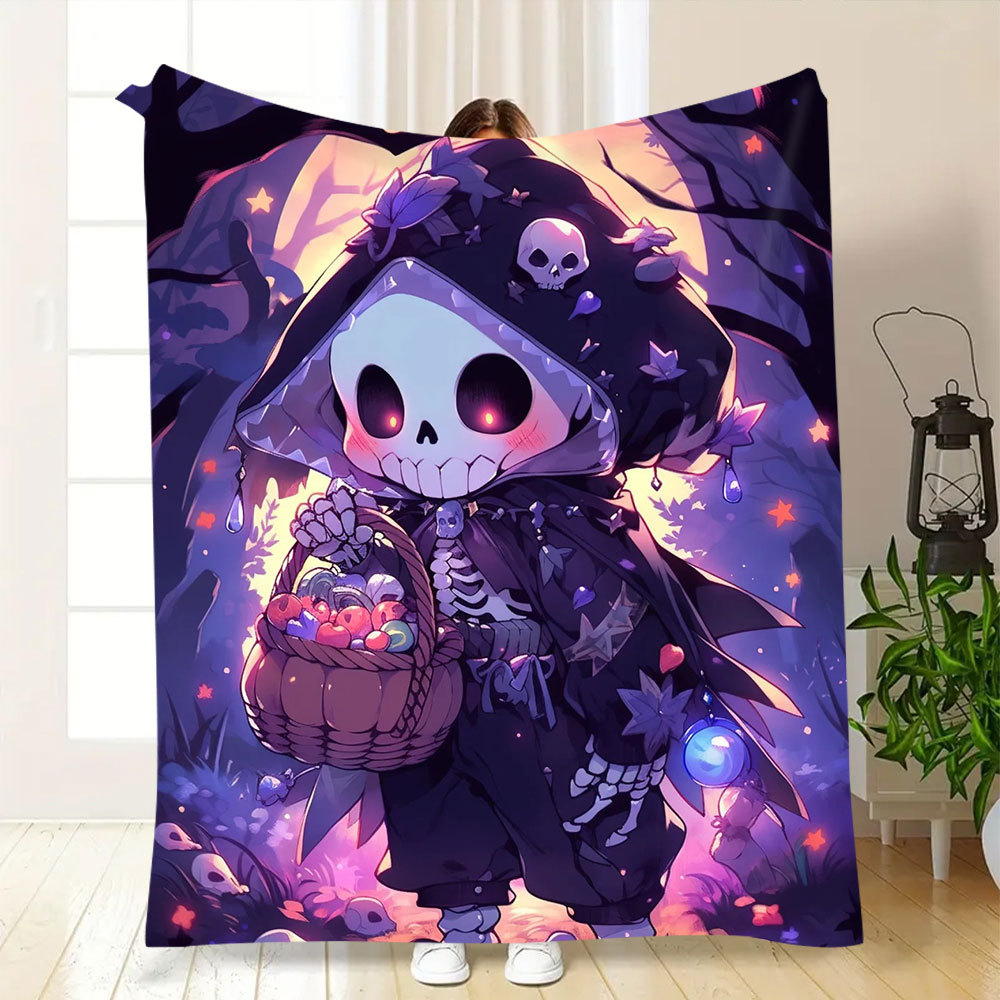 【 Elsie 】 Customized flannel blankets, Halloween blankets, digital printed cover blankets, bed sheets, nap sofa blankets Application Scenario