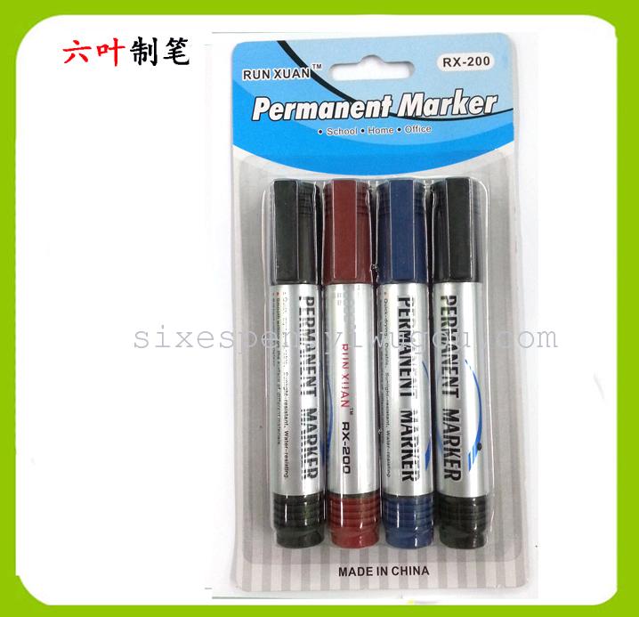 Four black oil-based RX-200 marker pens with suction cards