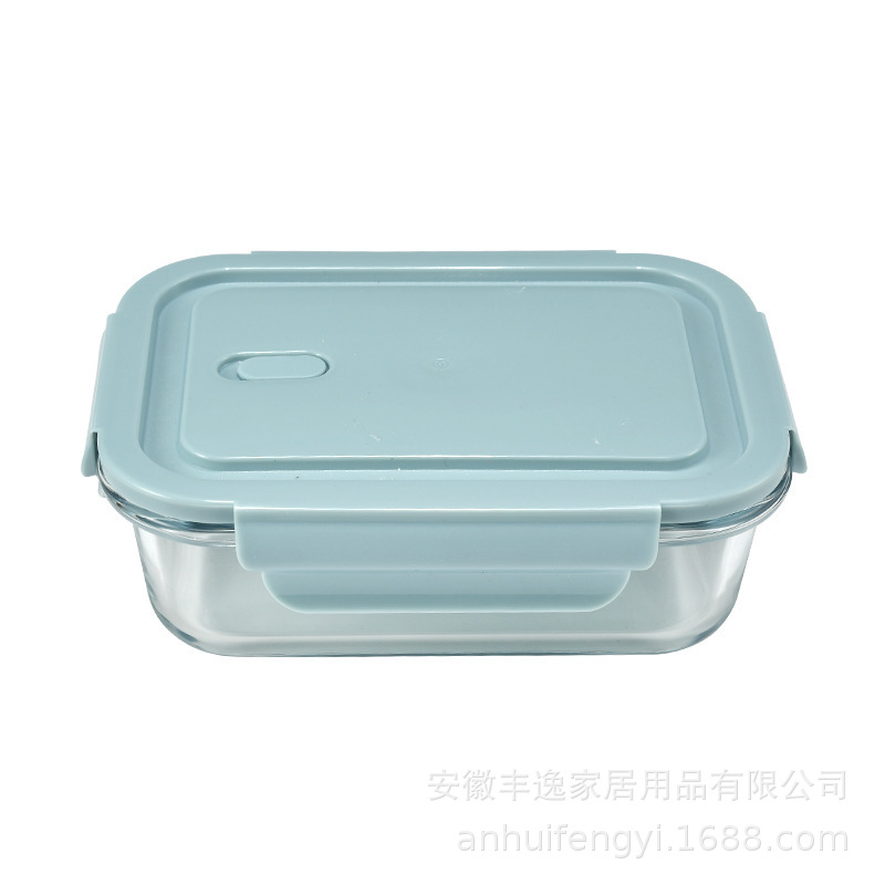 Lunch transparent glass lunch box, microwave oven-heated fruit lunch box, refrigerator preservation box, office worker lunch box Item Picture