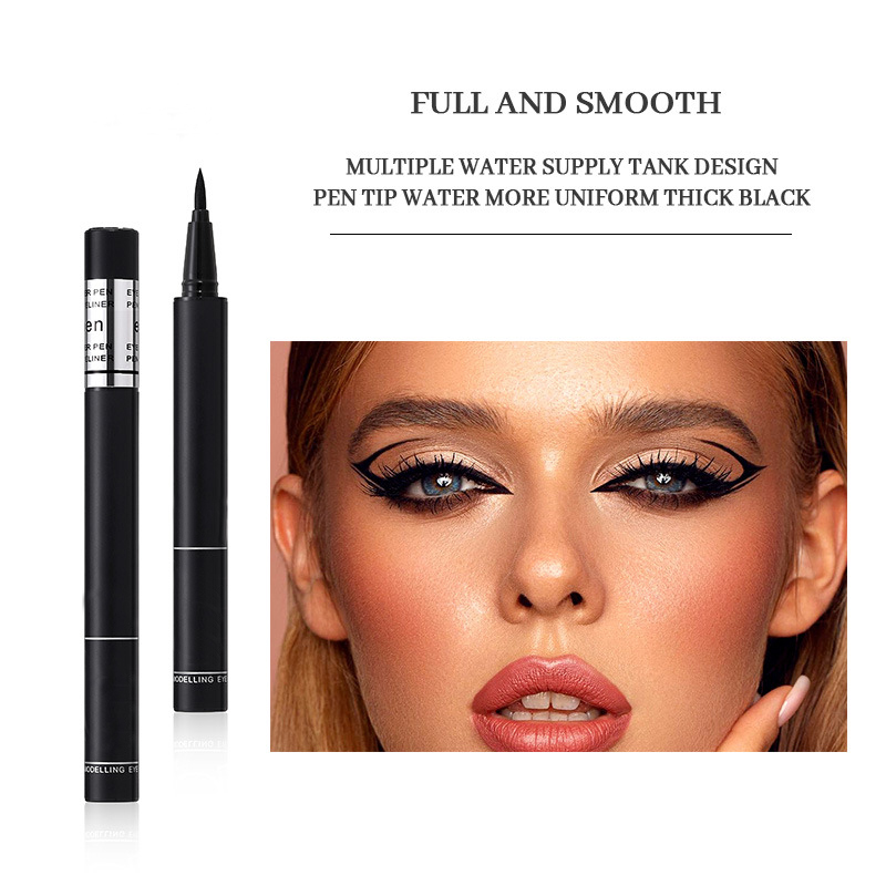 Smooth eyeliner, liquid pen, waterproof, non-cream, quick-drying, long-lasting oil repellent, vegan, extremely fine.