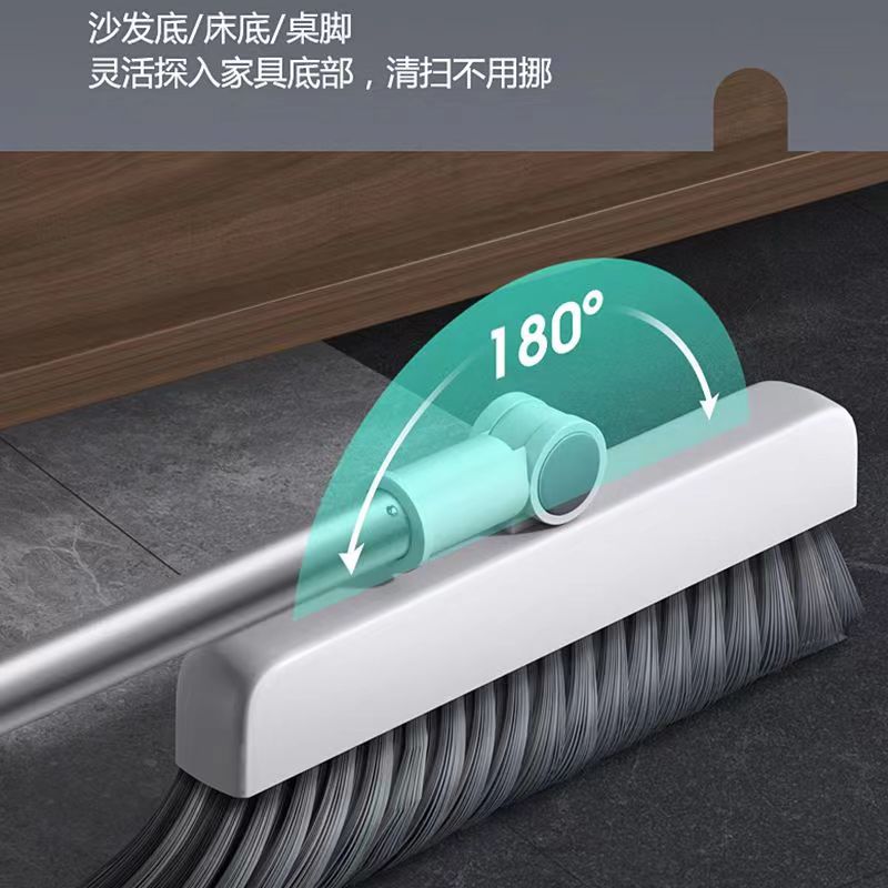 Wholesale of three-in-one folding broom and dustpan set for household plastic magic brooms, brooms and scrapers details Picture
