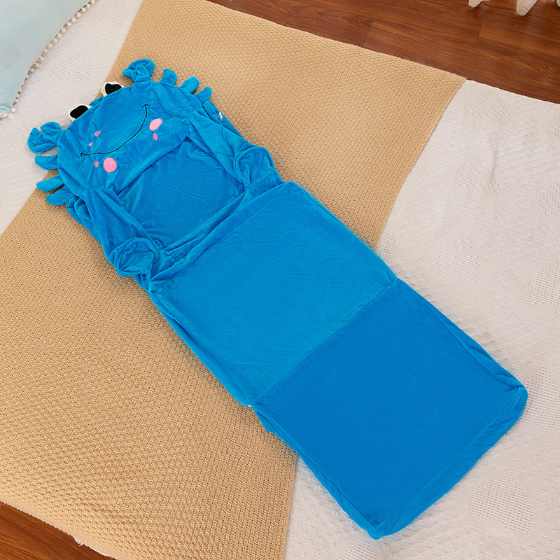 儿童折叠皮壳沙发毛绒玩具外套男孩女孩座椅宝宝凳子幼儿园午睡垫白底实物图