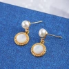 Yunyi Shijia French Niche retro Light Luxury Earrings, simple and elegant female style earrings, natural freshwater pearl earrings wholesale factory direct sales, in stock details Picture